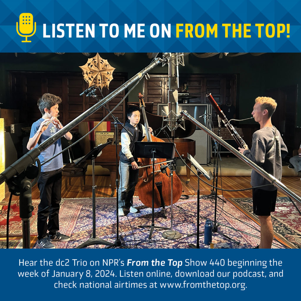 Listen CMC's dc2 trio on From the Top Radio Show - January 8th